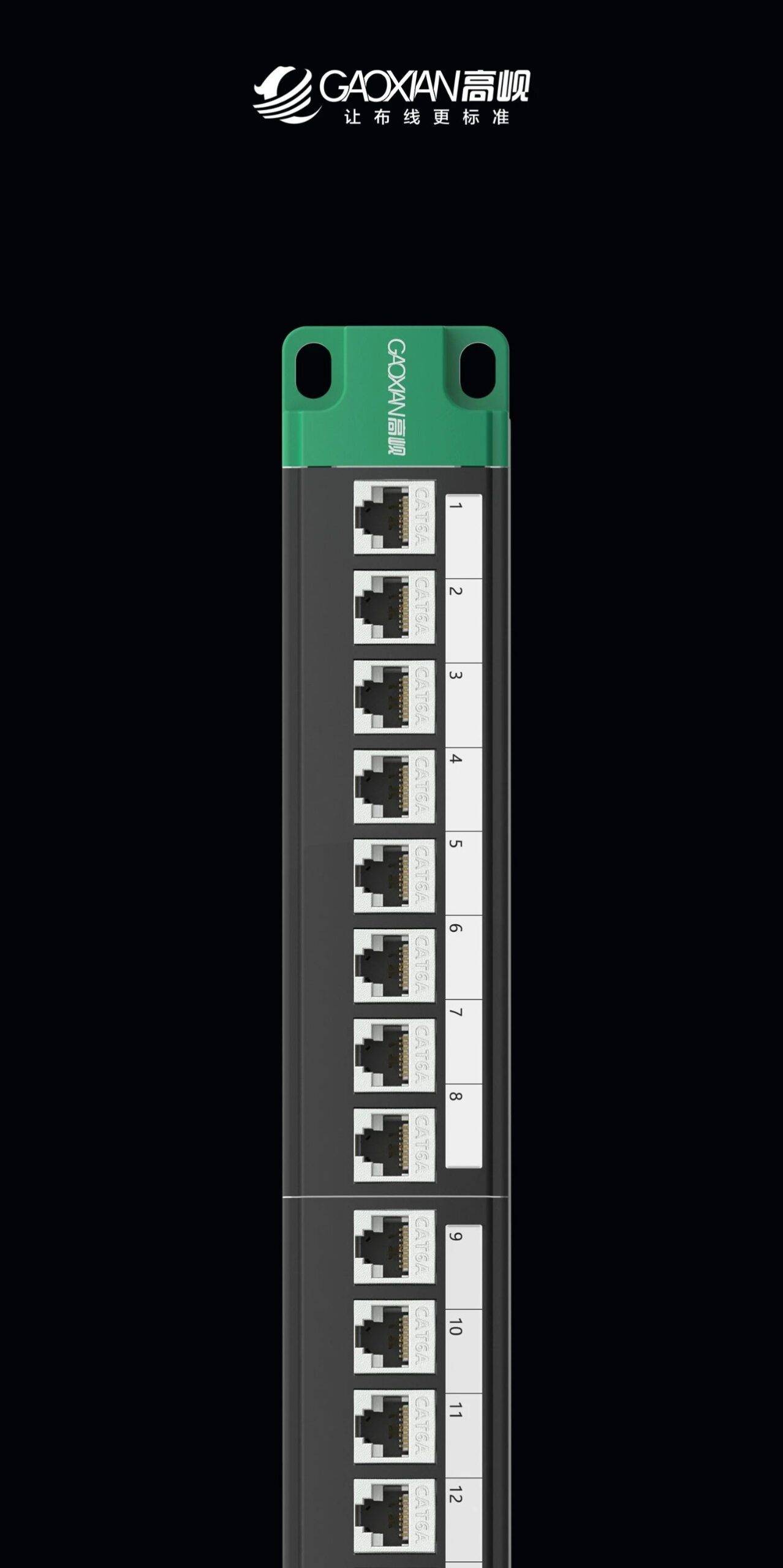 超六类屏蔽配线架 GXCAT6A-24FP